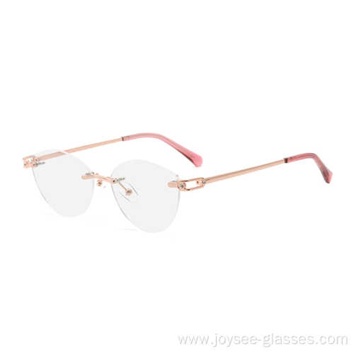 Fashion Rimless Metal Frame High Quality Eyewear For Men And Women